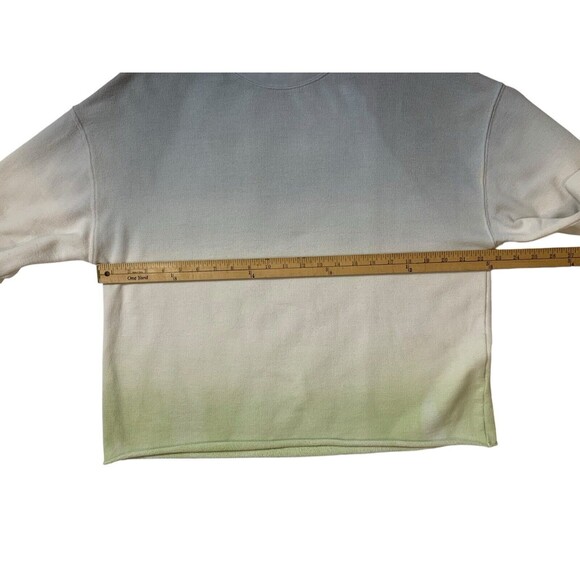 Rails Reeves Blue Mint Dip Dye Sweatshirt Women's Size Small Blue & Lemon Yellow - Picture 7 of 11